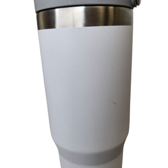 Stanley Ice Flow Flip Straw 30oz Tumbler White Grey - Picture 6 of 16